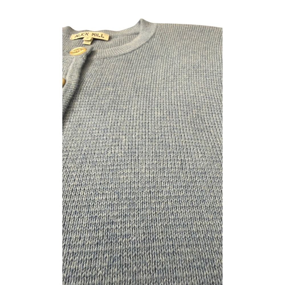 Alex Mill Provence Sweater Jacket Dolly Blue Button Size M NWOT Pristine - Picture 9 of 14